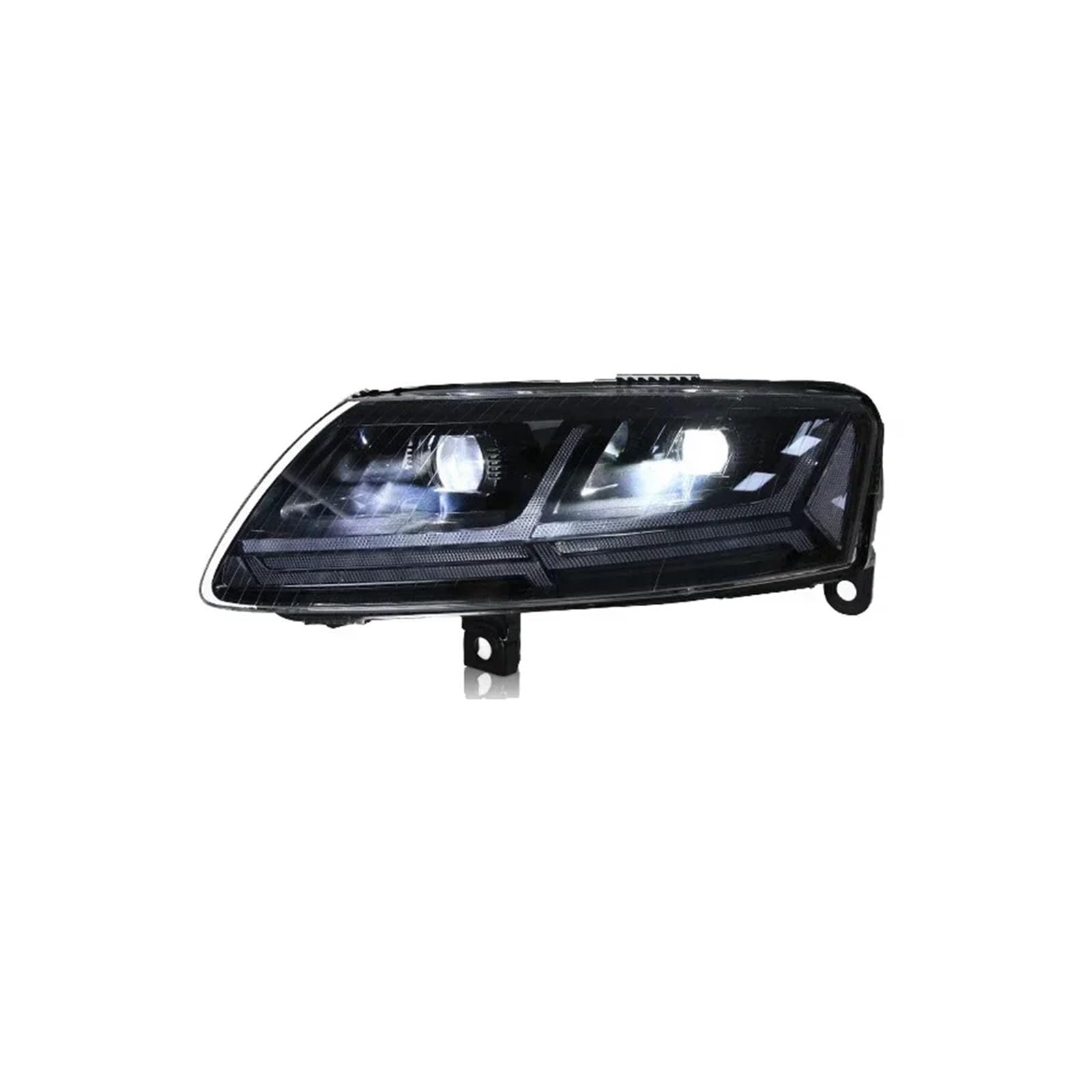 Coppia di fari anteriori compatibili con Audi A6L 2005-2012 con luci sequenziali.(1 set Silver,Xenon)