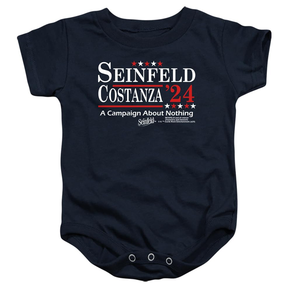 Seinfeld Election Tee Unisex Infant Snap Suit for Baby (6 Months) Navy
