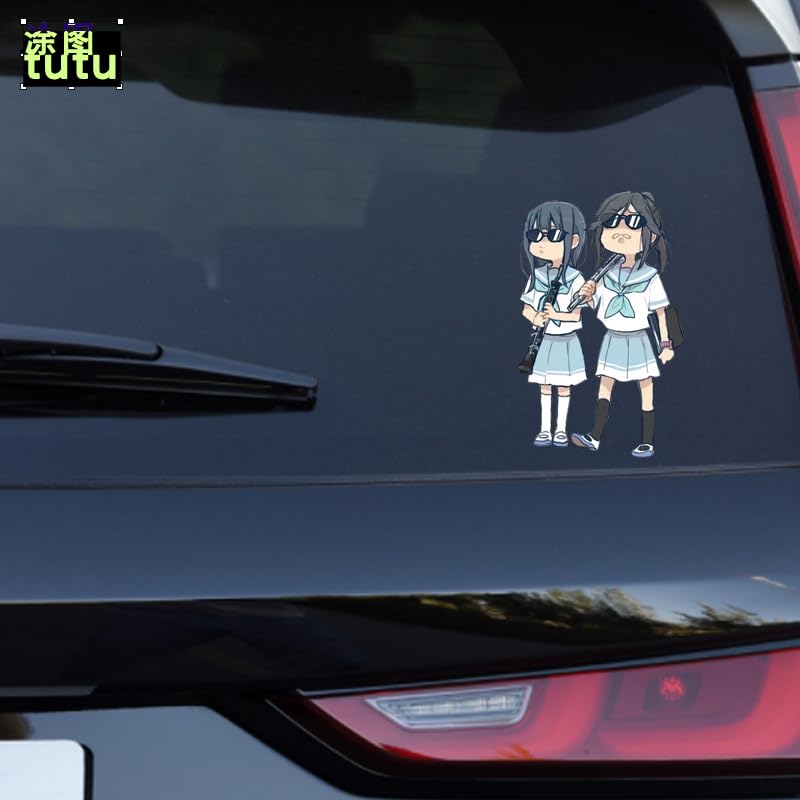 響け！ユーフォニアム　ウォールステッカーセット　久美子＆葉月 Amazon.co.jp: 黄前久美子 加藤葉月 車ステッカー 響け!ユーフォニアム