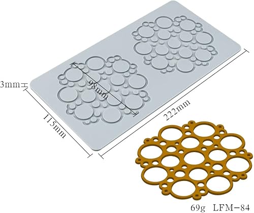 Miniatura 3 de Molde de caramelo geométrico hueco 3D con forma geométrica, moldes de chocolate de silicona para fondant de encaje, molde para pastel, molde de