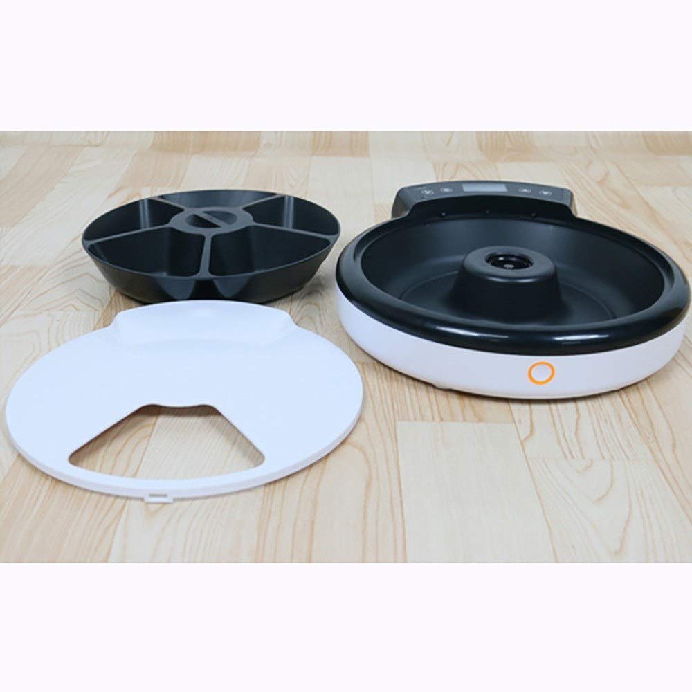 Futterspender aus blauem Kunststoff, für Katzen und Hunde, automatische Timing, intelligenter Futterspender für Katzenfutter, Hundefuttermaschine, 5 Mahlzeiten, automatischer Futterspender