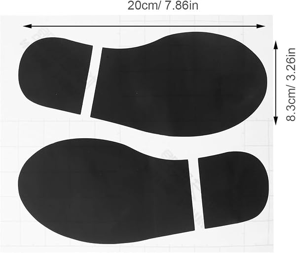 Autocollants Empreintes de Pas au Sol en Pvc 10 Paires 20×7 Cm Noir, Décoration Adhésive pour Salle de Classe et Chambre, Autocollants pour Pieds au Sol, Stickers Décoratifs (jaune) - 2