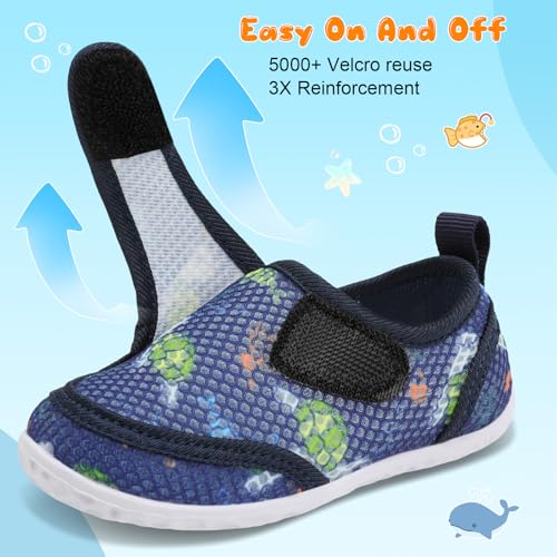 Image of FEETCITY Toddler Water Shoes Boys Girls Swim Shoes Quick Dry Kids Aqua Socks Barefoot for Beach Swimming Pool