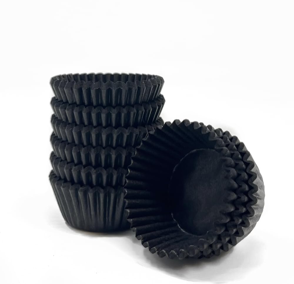 Bakery Direct 500 Glassine Black Petit Four Cases