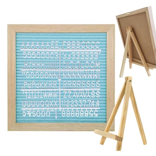 Tablero de letras de madera, tablero de letras con stand,Tablón de mensajes de madera - Signo de letra cuadrada estable, decoración de para casa, trabajo, día de la madre, cumpleaños