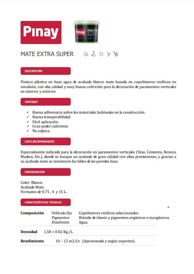 PINTURA EXTRA SUPER - para la decoración en paramentos verticales (Yeso, Cemento, Revoco, Madera, Etc.) (15 L, BLANCO)
