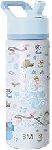 Simple Modern Kids Summit Water Bottle with Straw Lid | Disney Princess 18oz Stainless Steel Cup Insulated Tumbler for Girls, School | Cinderella Floral Wishes