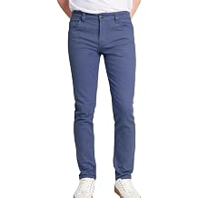 VICTORIOUS Mens Skinny Fit Color Stretch Jeans