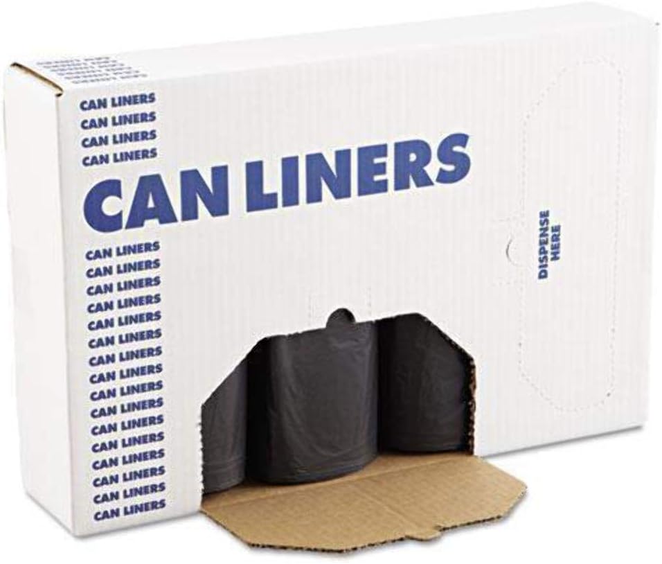 Boardwalk 517 SH-Grade Repro Can Liners, 40x46, 45gal, 1.2mil, Black, 10 Bag/Roll, 10 Roll/CT