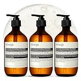 Aesop Resurrection Nourishing Hand Wash | Gentle Cleanser with Mandarin & Rosemary to Replenish & Hydrate Skin | 500mL / 16.9 oz (Pack of 3)