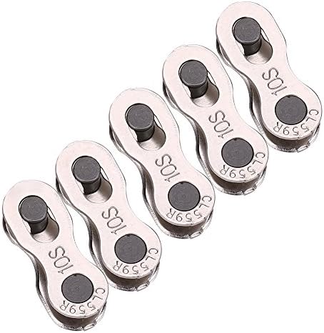 bike chain link, 5 Pairs Heavy Duty Bike Quick Release Chain Mater Link Magic Joint Connector replacement for 8/9/10 Speed(10 speed)