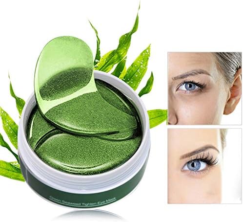 Green Seaweed Tighten Eye Mask Moisturizing Anti-aging Lighten Fine Lines Dark Circles Removal Soothing Collagen Crystal Eye Pads Gel 30 Pairs