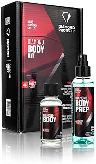 Diamond PRO TECH – Diamond Body Kit – Diamond Body 50ml Plus Diamond Body Prep 100ml Kit; Super-Hydrophobic 18-Month Nanodiamond Protective Coating; Effortless Application