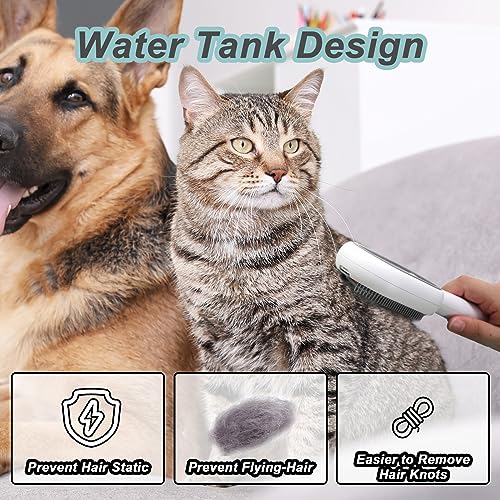 Sticky Brush 2.0 for Cats & Dogs, 4-in-1 Pet Grooming Brush with Water Tank & Wet Comb for Hair Removal - Image 4