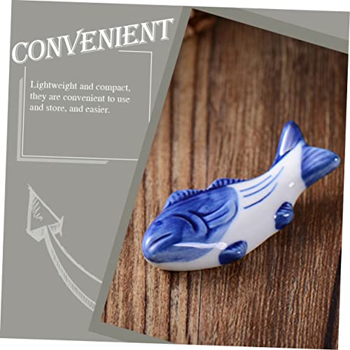 Yardenfun 3Pcs Cute Fish Chopstick Rest Ceramic Decor Miniature Holder Japanese Chopsticks Japanese Chopstick Rest Japanese Style Chopstick Holder Spoon Fork Holder Chopsticks Rack Ceramics #TOP2