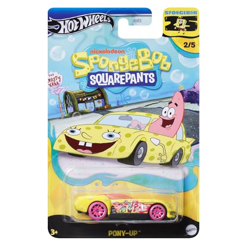 Hot Wheels Vehículo Pony-Up | Bob Esponja 25 años | Mattel HRV53