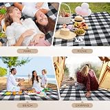 Votoko Picknickdecke 200 x 200cm, Wasserdicht Stranddecke Sandfrei mit Tragegurt, Tragbare Waschbar Strandmatte XXL Campingdecke Isoliert, Picnic Blanket für Outdoor Camping Beach Park