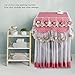 Retro Floral Embroidery Lace Washing Machine Cover, Pink Quilted Dust Cover for Washer and Dryer, 60x60x85cm Fit Top Load & Front Load, Decorative Protector for Bathroom, Kitchen, Toilet