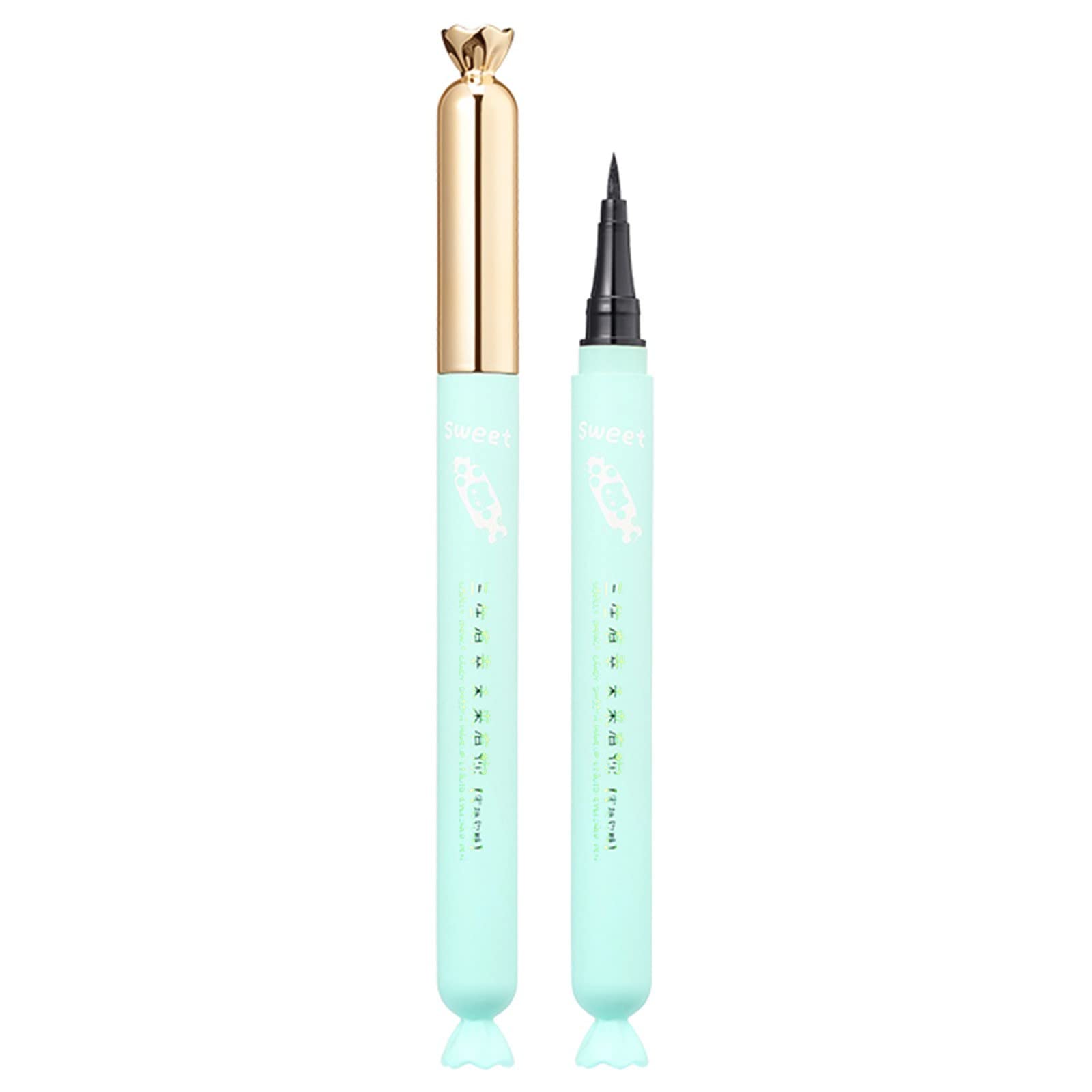 Quick Drying Waterproof Sweat Proof Sponge Head Eyeliner Waterproof And Long Lasting Eyeliner Makeup Set 1ml Tape for