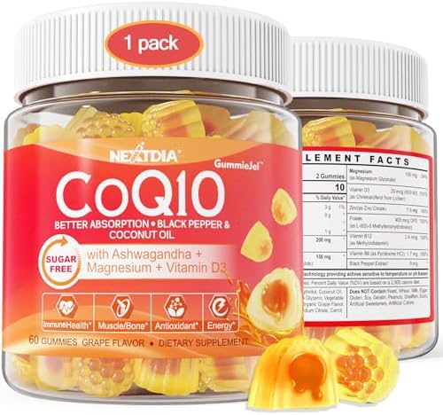 Amazon.com: Nextdia Coq10 100mg 200mg Filled Gummies With 