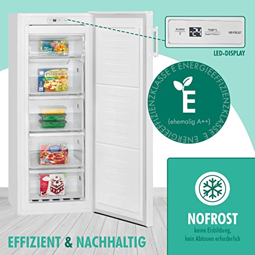 Bomann Gs 7325.1 Congelatore, Capacità 155 Litri, Controllo Elettronico, Intervallo Di Temperatura: -14 °C ~ -24 °C, Battuta Porta Intercambiabile, Total No Frost (Mai Più Scongelamento), Bianco - 2