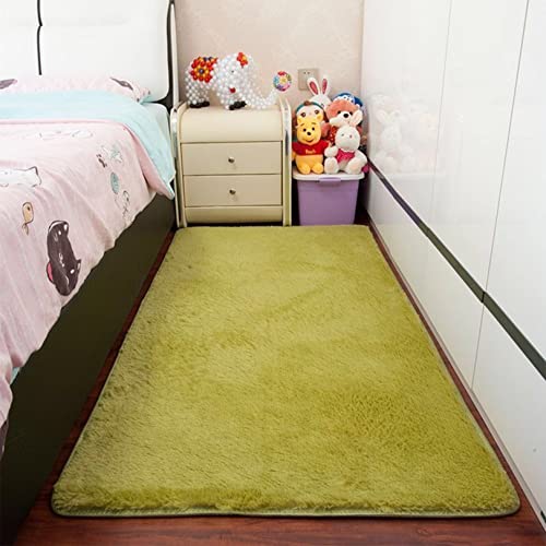 Tapis moderne vert 100x100 cm antidérapant et doux pour salon