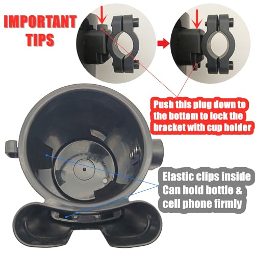 Bike Cup Holder with Phone Keys Holder, Handlebar Water