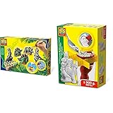 ses modellervoks Produkt 1: Plaster casting in 3D3 different moulds for different dinosaursThe detailed moulds produce fantastic resultsFast-drying plasterDinosaur themeBright colours and good paint coveragePaint the model as beautifully as possibleStimulates creativityThe instructions can be found on the reverse of the packagingThe paint and plaster are easily washable from textiles and skin