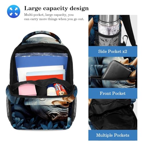 Sac à dos Rhino avec trousse 2 pièces grand format pour les élèves