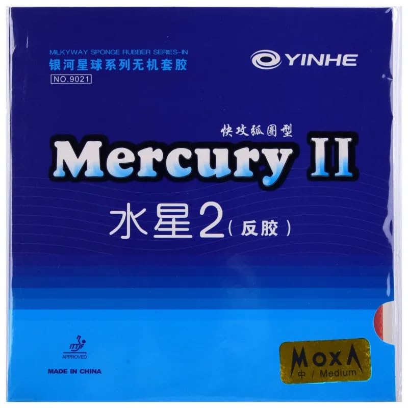Original YINHE MERCURY II Table Tennis Rubber Mercury-2 Allround Spin Control Ping Pong Sponge (Black Soft)
