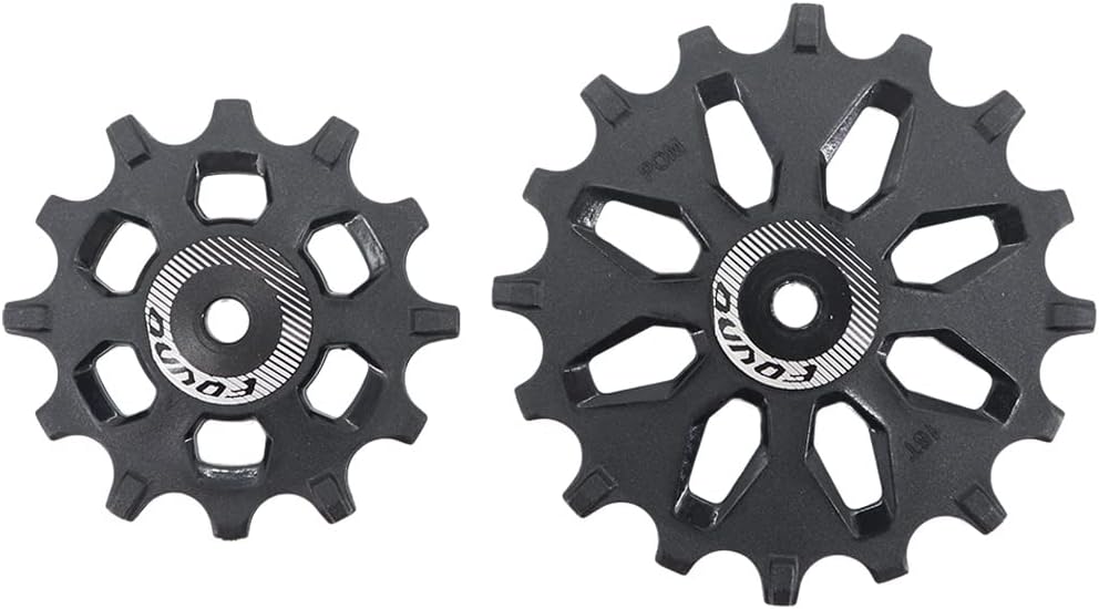 DJC Bike Bearing Pulley Wheel 2pcs Guide Roller Jockey 12t 14t 16t MTB Road Bike Rear Derailleur for Sram for Shimano M9000 R8000 Over Sized Narrow Wide Tooth