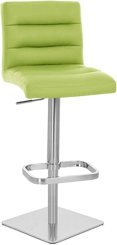 Miniatura 21 de Zuri Furniture Lush - Taburete giratorio sin brazos de altura ajustable magenta con base de acero cepillado Magenta,Rojo -,Blanco,Marrón,Verde