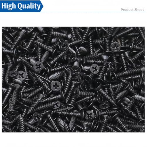 Tornillos autorroscantes negros 1000 unidades 1.2x5mm miniatura 6
