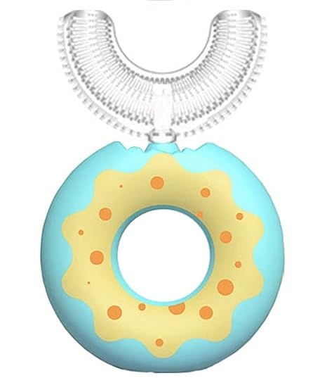 DC DECORIO Tooth Brush Head 360 Degree Cleansing U Shaped Toothbrush for Kids baby (DONUT-BLUE)