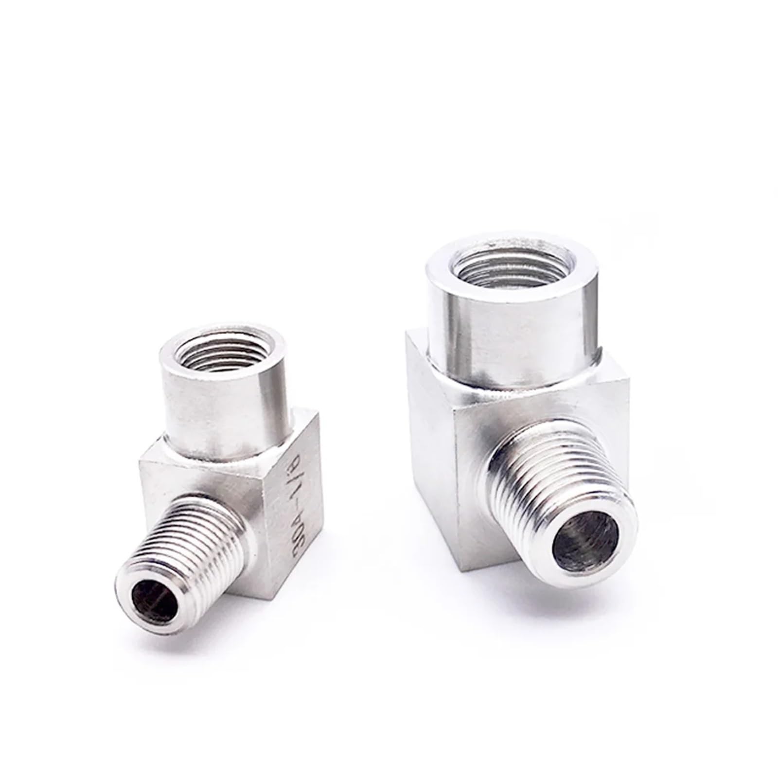 Wasserleitung Sanitärarmaturen, 1/8 "1/4" 3/8 "1/2" 3/4 "BSPP Femmina a BSPT Maschio Angolo di Gomito di 90 Gradi Accoppiatore Raccordo In Acciaio Inox 304 Acqua Gas Gomito connettore Raccordo(BSP-1/2