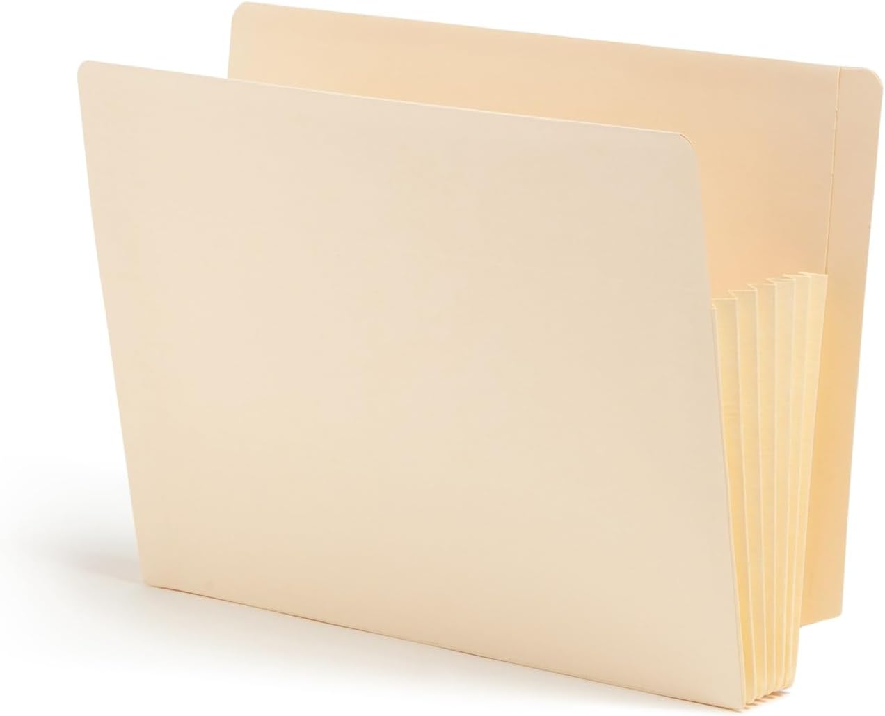 Smead End Tab TUFF File Pocket, Reinforced Straight-Cut Tab, 5-1/4" Expansion, Extra Wide Letter Size, Manila, 10 per Box (75160)