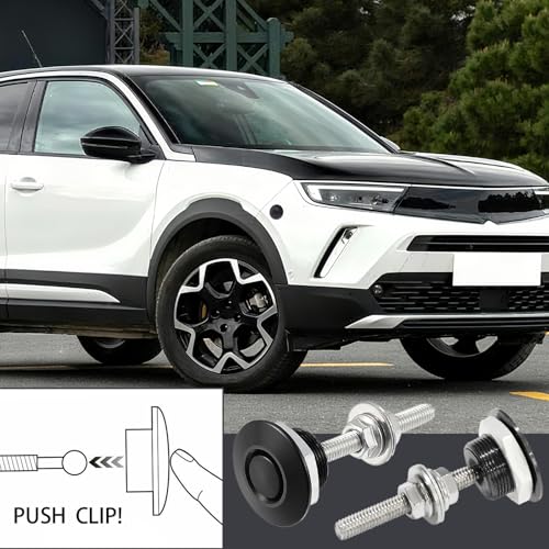 Image of Doaho Packs of 8 Universal Aluminum Vehicle Hood Pins-Quick Release Lock Latch Bumper-License Plate Lock Clip,Quick Release Lock Latch Bumper,Diameter 1.25 inch(Black)