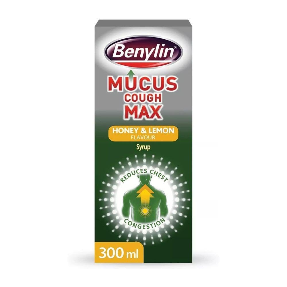 Mucus Cough Max Honey & Lemon Flavour 300ml | Reduces Chest Congestion