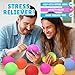 KLT Stress Balls Bulk for Adults and Kids: 18 Pack Mini Color Changing Squishy Ball for Anxiety Relief - Sensory Fidget Toy for Autism Quiet Fidget Toys for Classroom Prizes Box Toys for Kids (1.8