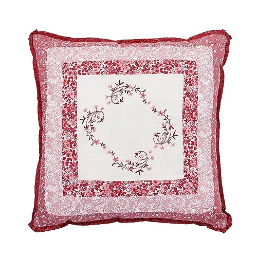 MODERN HEIRLOOM Caroline Bedspread, Square Pillow, Red