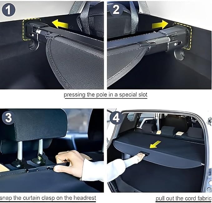 Auto kofferbak uitschuifbare bagageafdekking voor Jeep Patriot 2007~2017 uitschuifbare kofferbak bagagerek auto plank organizer