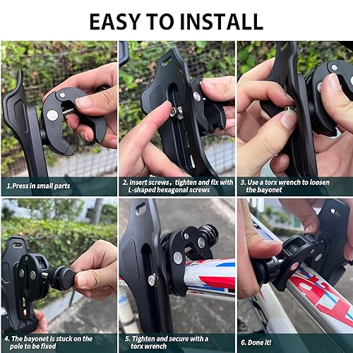 Extra Large Motorcycle Cup Holder Anti Theft, Mathtoxyz Bike Water Bottle Holder 1.95 – 3.6 inch Universal Size Handlebar Drink Holder Cage for Moto Bicycle, Boat, Scooter, Stroller, Wheelchair - Thumbnail 5