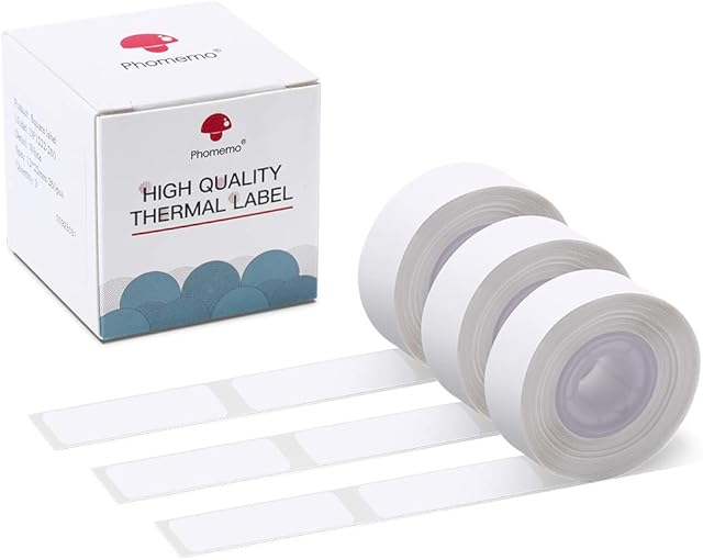 Phomemo D30 samoprzylepne etykiety białe 15 x 50 mm taśma papierowa do D30 przenośna termiczna maszyna do etykiet