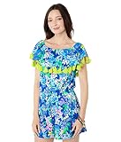 Lilly Pulitzer La Fortuna Romper Borealis Blue Social Sunset SM