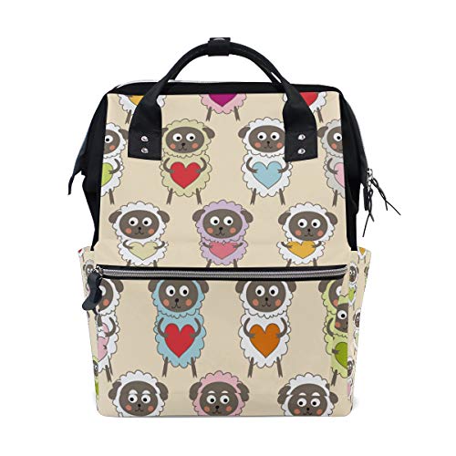 LDIYEU Simpatici Adesivi Pecore Colorate Borse per la Spesa Drogherie Grande Ecologica Shopper Borsa Riutilizzabile Borsa di Totalizzatore Pieghevoli Sacchetti per la Spesa