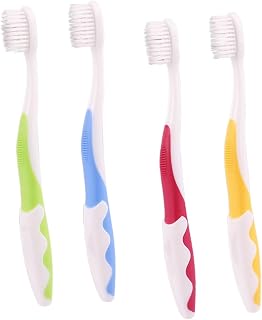 4 piezas Cepillos de Dientes para Cerdas Suaves y Mango Antideslizante Cepillo Infantil para Entrenamiento Bucal Colores Verde Azul Rojo Recomendado para