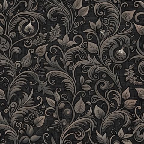 Qianglive Boho Peel and Stick Wallpaper 17.3"x120" Black Botanical Contact Paper Removable Waterproof Self Adhesive Vinyl Art Deco Plant Wallpaper for Bedroom Bathroom Cover