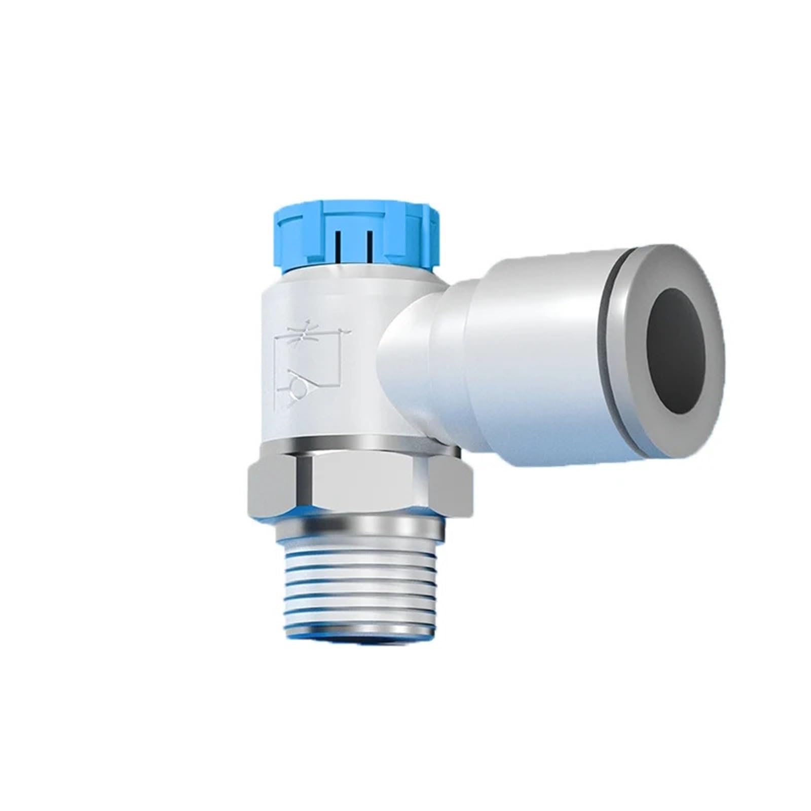 Vanne de contrôle de vitesse AS1211F-M3-06A et raccord pneumatique coude pour tube air comprimé 6mm