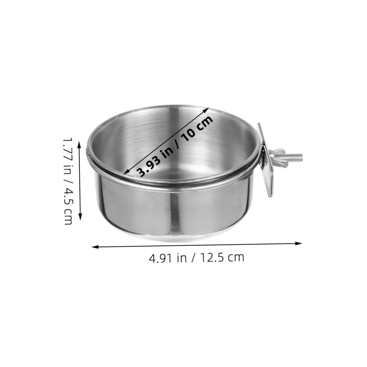 ibasenice Bol de Nourriture pour Oiseaux et Mangeoire Suspendue 4 Pièces en Acier Inoxydable Résistant la Rouille Tasse Détachable pour Perroquets pour Cage à Oiseaux