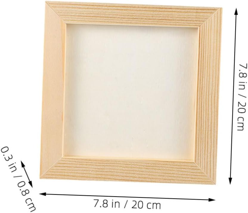 Toyvian Paintable Wooden Picture Frames 5 Piece for Kids DIY Crafts
